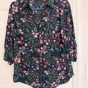 Express Portofino Floral Blouse (M)